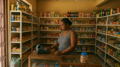 Estabelecimento comercial moçambicano organizado durante horário de funcionamento