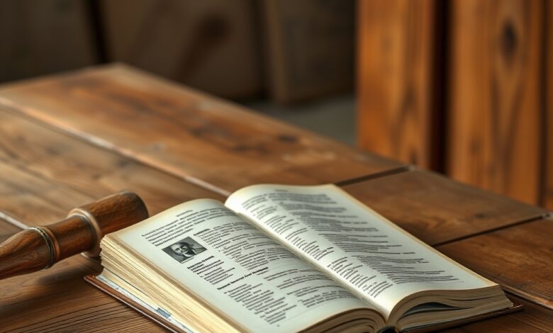 Livro de poesia aberto sobre uma mesa de madeira rústica com uma caneta antiga ao lado