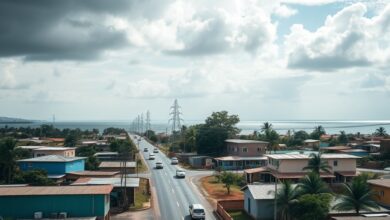 Comunidade costeira em Moçambique com vista para infra-estruturas resilientes face aos impactos das cheias e ciclones.